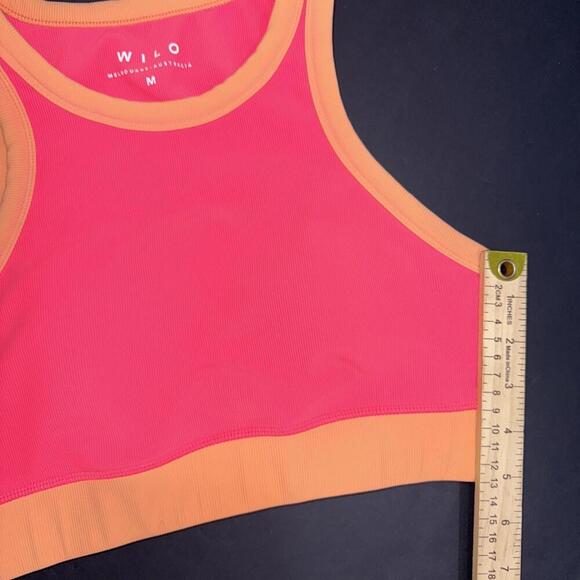 Wilo Australian Brand Women's Active Tank Bra Orange Pink Neon Athleisure Medium - Picture 9 of 11